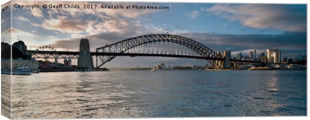 Sydney Harbour Bridge at sunrise Canvas Print by Geoff Childs