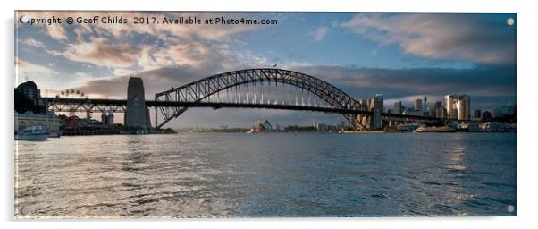 Sydney Harbour Bridge at sunrise Acrylic by Geoff Childs
