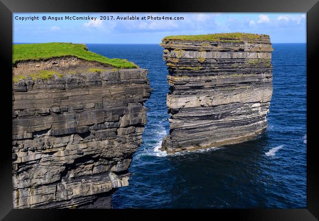 Sea cliffs Downpatrick Head, County Mayo, Ireland Framed Print by Angus McComiskey