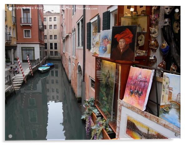 Art on a Venice canal                              Acrylic by Mike Rogers