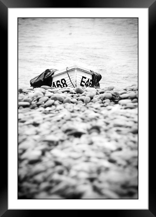 Boat on Beach Framed Mounted Print by Martin Davies