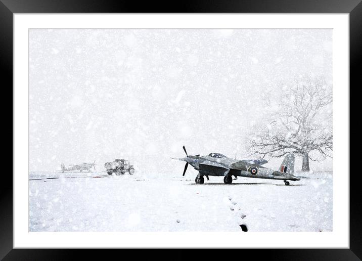 Mosquito In The Snow Framed Mounted Print by J Biggadike