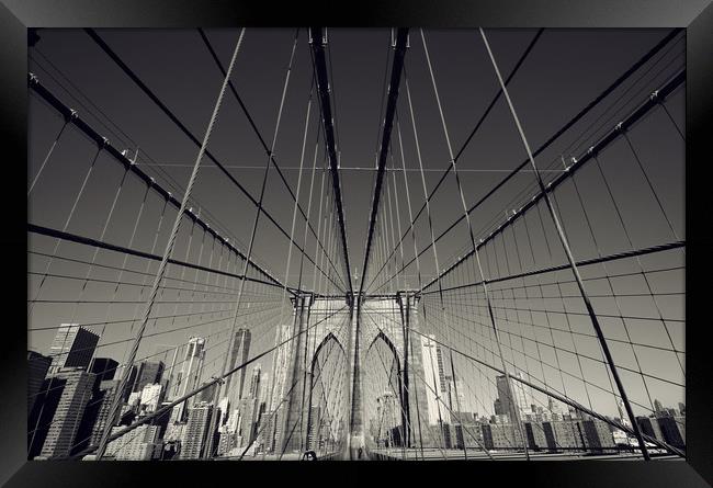 Brooklyn Cables Framed Print by Toon Photography