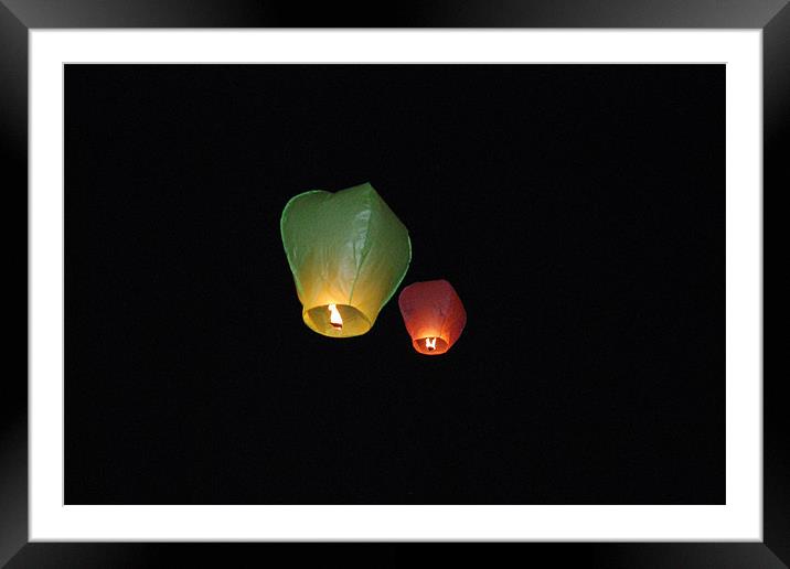 Two Lanterns Framed Mounted Print by Karen Martin