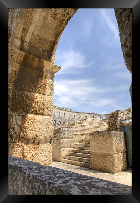 Colosseum in pula, Croatia Framed Print by Ian Middleton