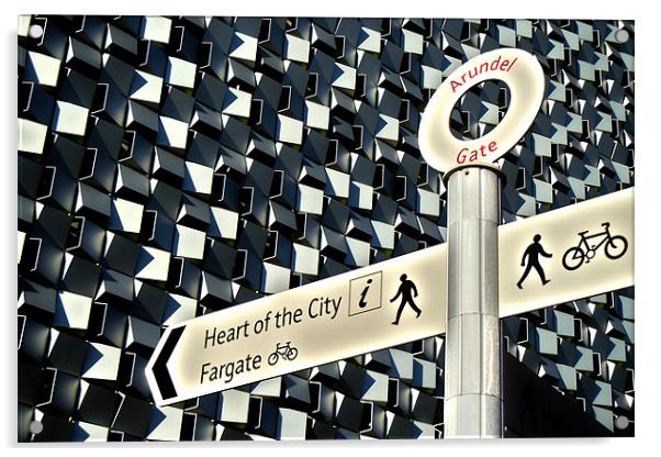 City Directions Acrylic by Neil Gavin