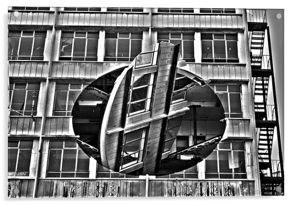 Rotating Building Acrylic by Neil Gavin