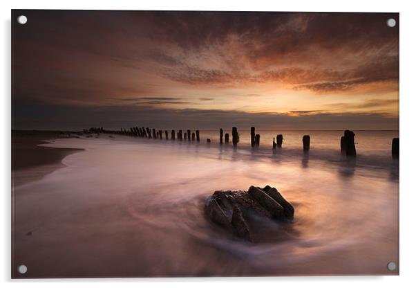 Dawn At Spurn Point Acrylic by Steve Glover