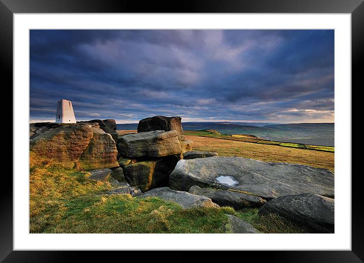 Trigg Point. The Great Bridestones. Framed Mounted Print by Martin Appleby