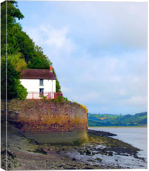 The Boathouse, Dylan Thomas, Laugharne. Canvas Print by paulette hurley