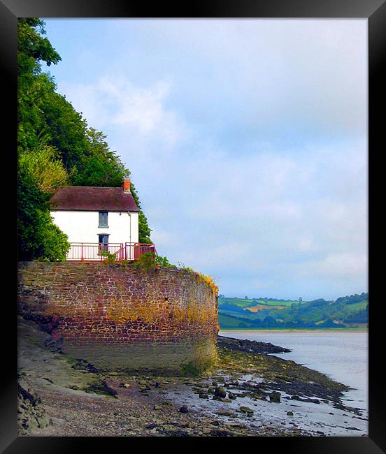 The Boathouse, Dylan Thomas, Laugharne. Framed Print by paulette hurley