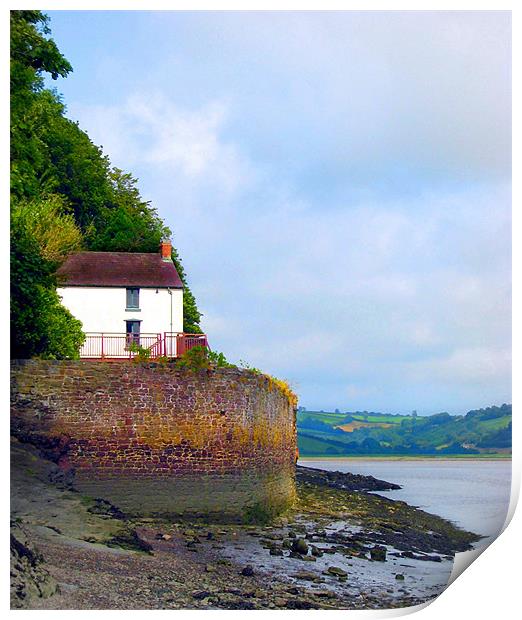 The Boathouse, Dylan Thomas, Laugharne. Print by paulette hurley