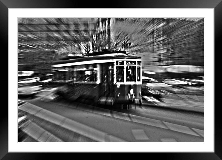 Tram To Castro Framed Mounted Print by Neil Gavin