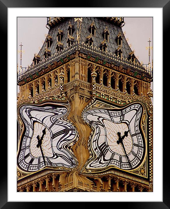 BIG BEN AFTER HAVING A FEW TOO  MANY! Framed Mounted Print by Ray Bacon LRPS CPAGB