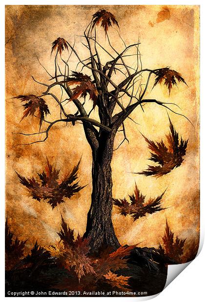 The song of Autumn Print by John Edwards