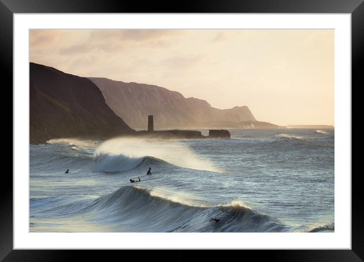 Folkestone Sunset Framed Mounted Print by Ian Hufton