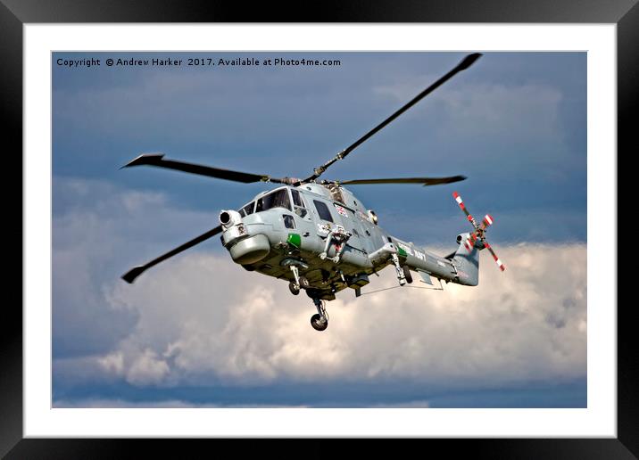 Fleet Air Arm Westland Lynx HAS2 Framed Mounted Print by Andrew Harker