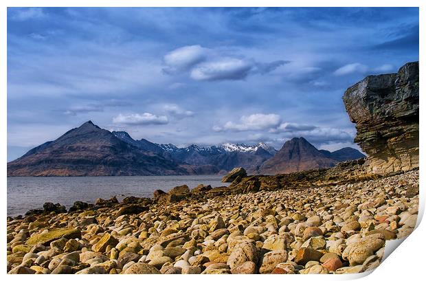 Elgol View to the Black Cuillin Print by Jacqi Elmslie