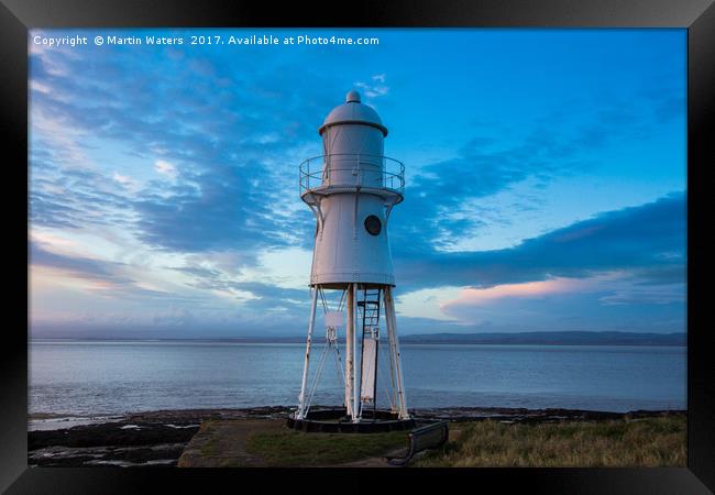 Black Nore Lighthouse at Sunset Framed Print by Martin Waters