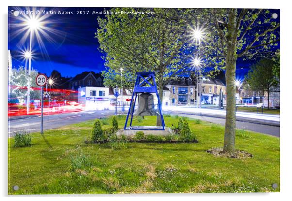 Battery Point Bell, Portishead with Light Trails Acrylic by Martin Waters