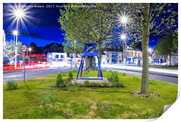 Battery Point Bell, Portishead with Light Trails Print by Martin Waters