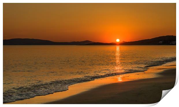 Sunset over Agia Anna  Print by Naylor's Photography