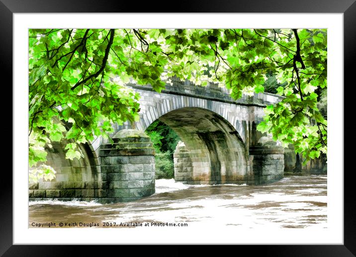 Crook of Lune Bridge Framed Mounted Print by Keith Douglas