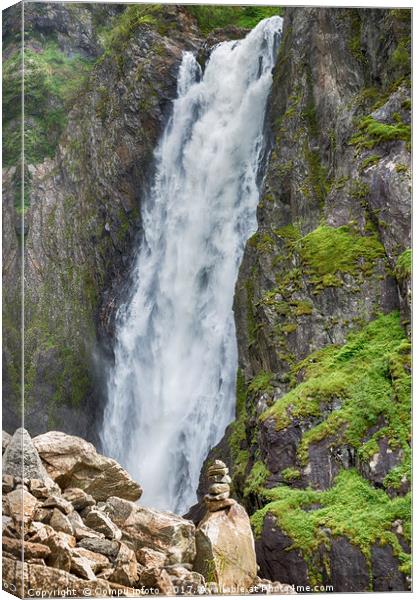 voringfossen waterfall in Norway Canvas Print by Chris Willemsen