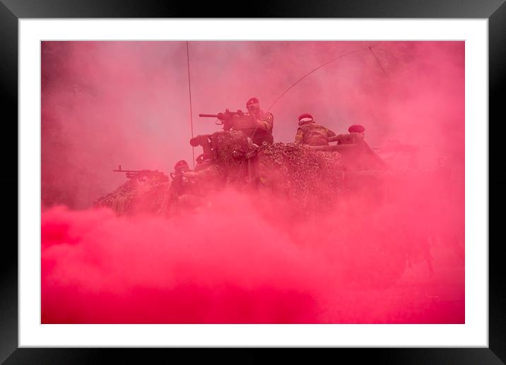 Para-Commandos Fighting Framed Mounted Print by Arterra 