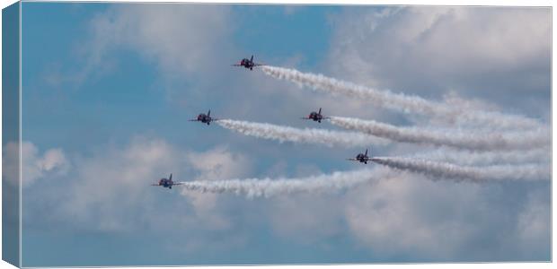 Five Red Arrows Canvas Print by Kevin Browne