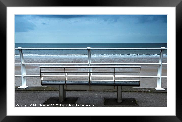 The Seafront at Aberavon Beach south Wales Framed Mounted Print by Nick Jenkins