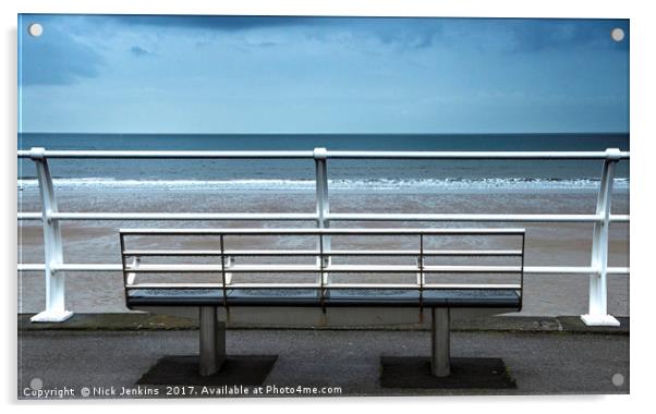 The Seafront at Aberavon Beach south Wales Acrylic by Nick Jenkins