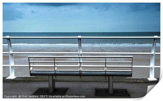 The Seafront at Aberavon Beach south Wales Print by Nick Jenkins