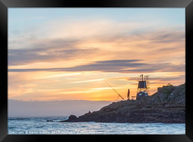 Fisherman at Battery Point Framed Print by Martin Waters