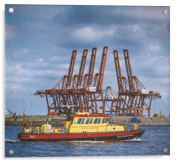 Container Transfer Terminal Acrylic by Hamperium Photography