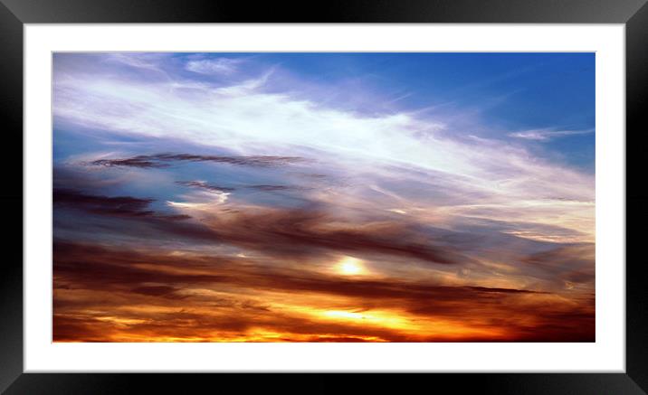 Sunset Sky Framed Mounted Print by Linda More