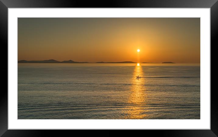 Sailing through the Sunset Framed Mounted Print by Naylor's Photography