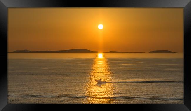 Sailing through the Sunset 2 Framed Print by Naylor's Photography