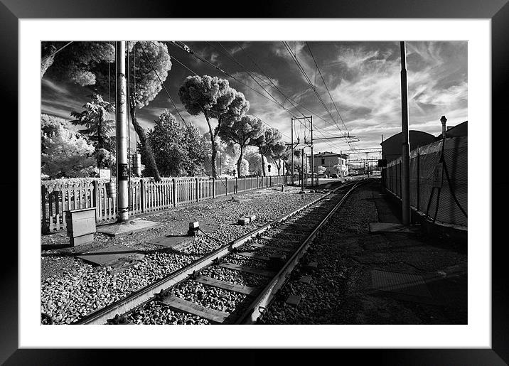 NA Little crossroad station Framed Mounted Print by luciano luddi