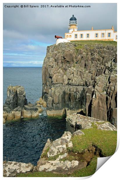 Neist Point Lighthouse, Isle of Skye Print by Bill Spiers
