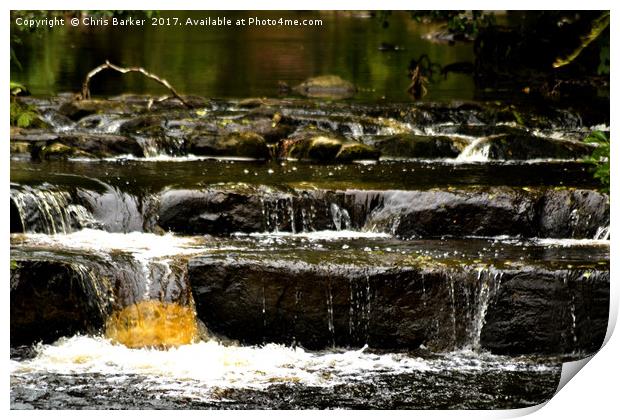 Colne waterfall Print by Chris Barker