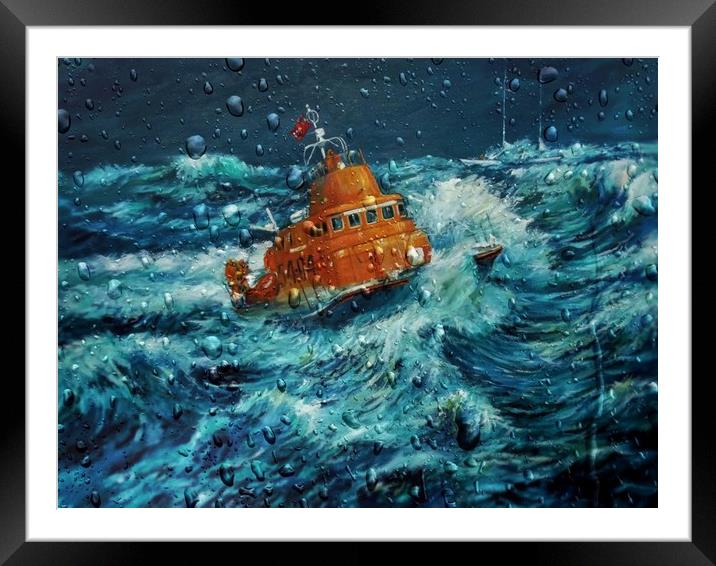 Stormy Seas Framed Mounted Print by Henry Horton