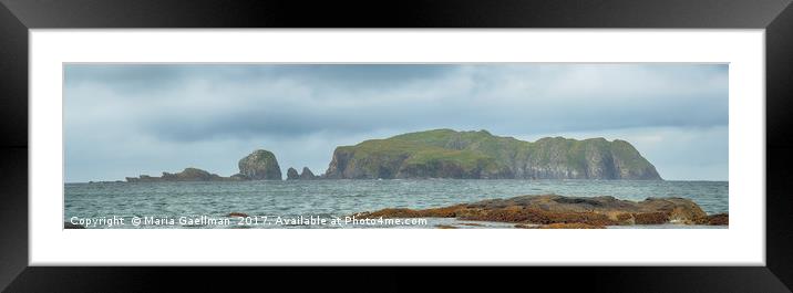 Rocky Islands on Loch Roag in Panorama Framed Mounted Print by Maria Gaellman