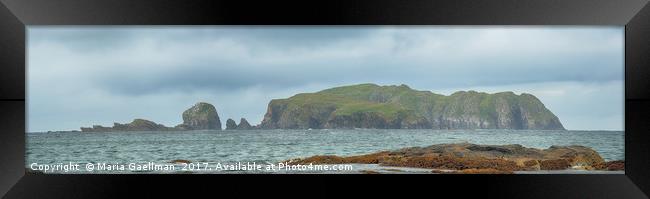 Rocky Islands on Loch Roag in Panorama Framed Print by Maria Gaellman