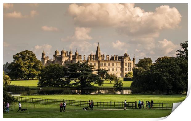 Burghley House Print by Joanna Pinder