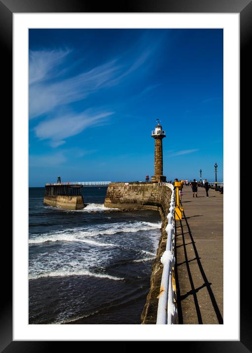 Whitby Bay Framed Mounted Print by Joanna Pinder