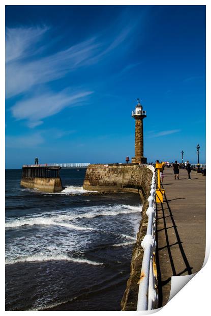 Whitby Bay Print by Joanna Pinder