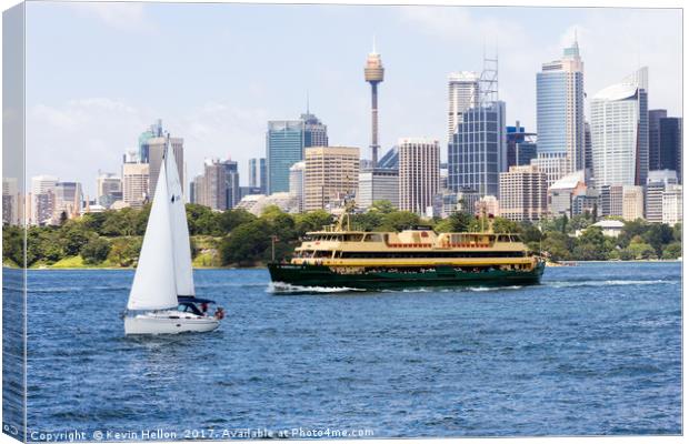 The Manly ferry  Canvas Print by Kevin Hellon