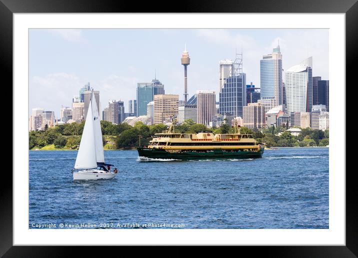 The Manly ferry  Framed Mounted Print by Kevin Hellon