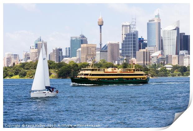 The Manly ferry  Print by Kevin Hellon